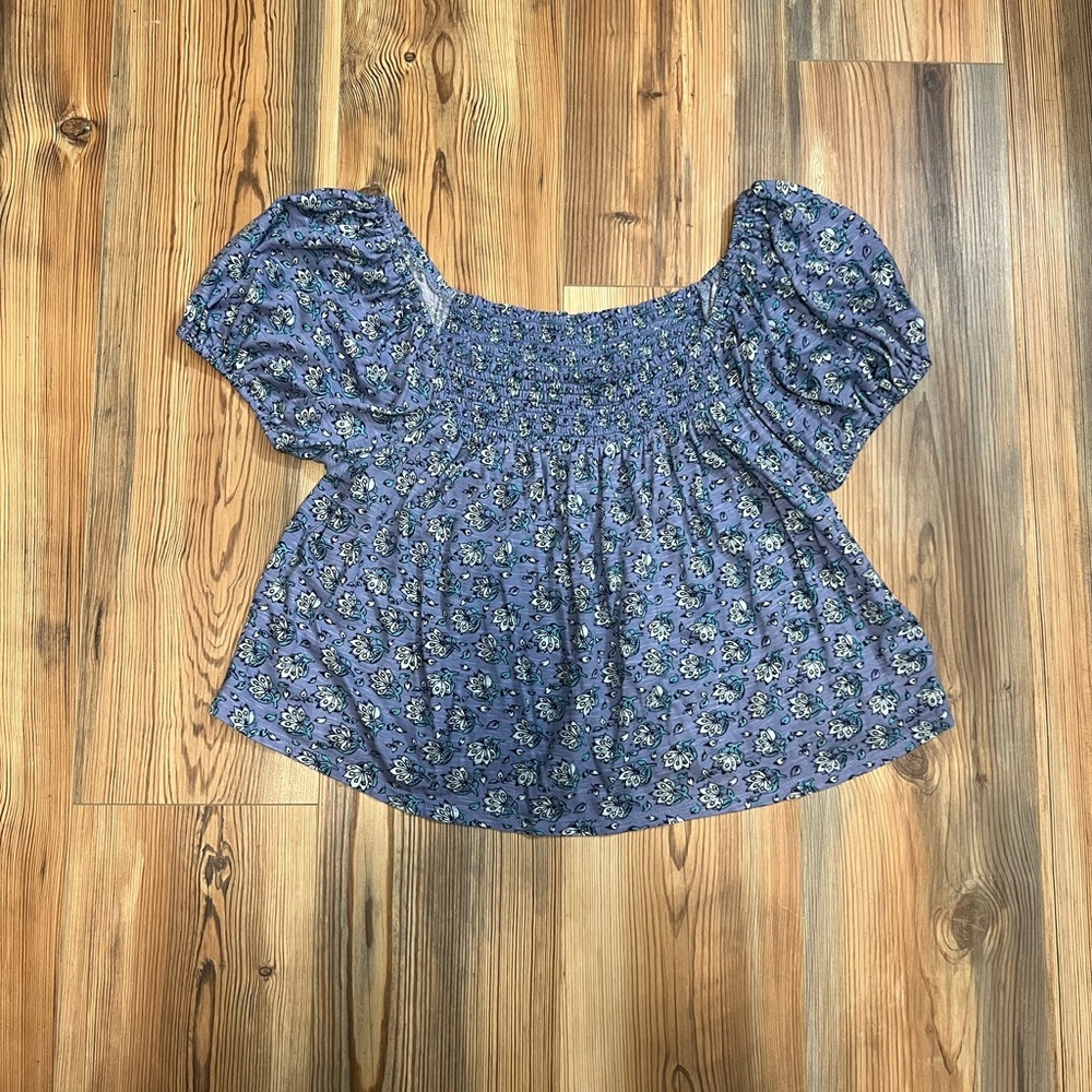 Lucky Brand smocked crop top